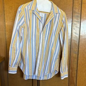 Frank and Eileen women’s Striped Button-Up Shirt - Yellow & Blue